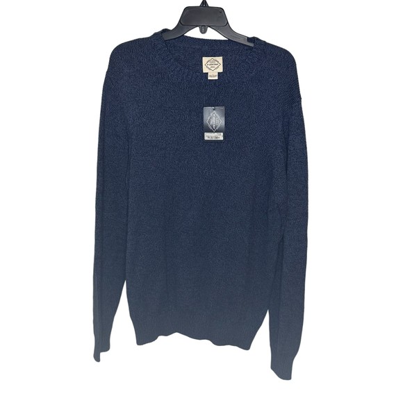 Blue knit sweater men's size L NWT